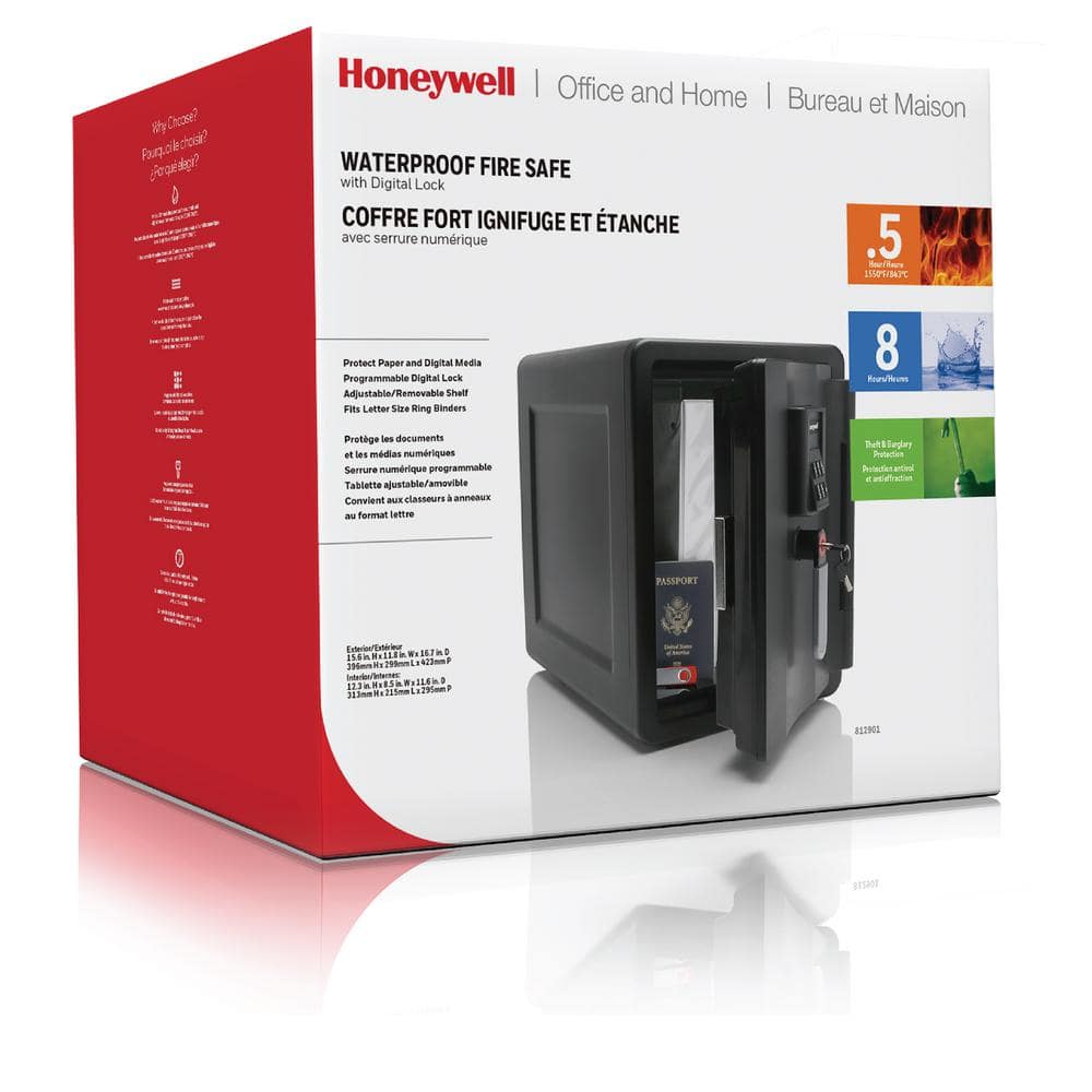 Honeywell Black Steel Waterproof Fire Safe with Digital Lock