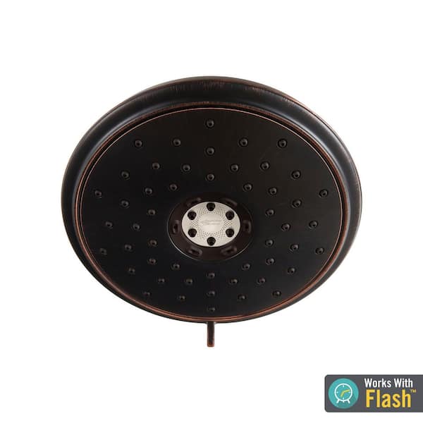 American Standard Spectra+ 4-Spray 7.3 in. Single Ceiling Mount Fixed Adjustable Shower Head in Legacy Bronze