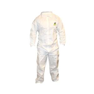 II Male 2X-Large White Coveralls with Collar