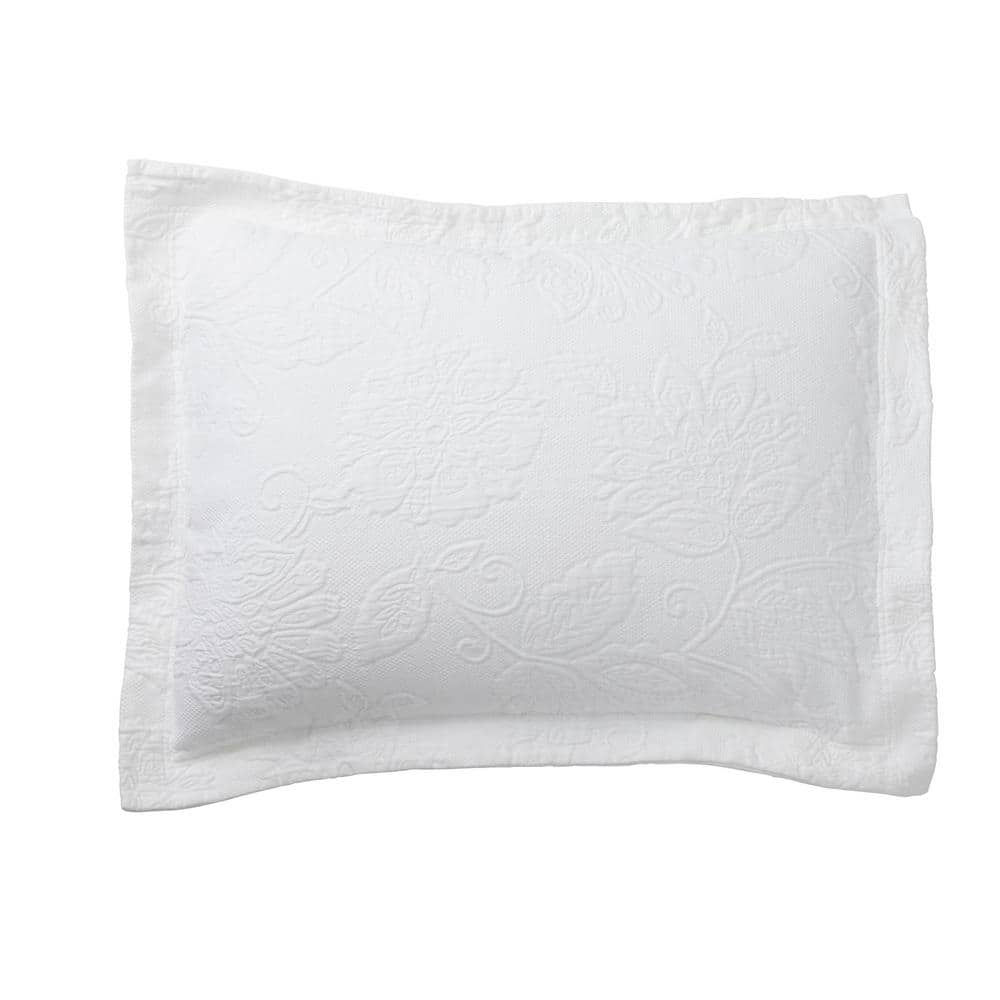 Putnam Matelasse White Cotton Single King Sham -  The Company Store, 50170F-K-WHITE