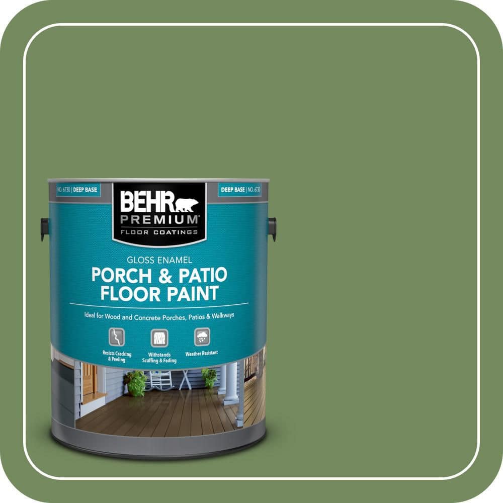BEHR PREMIUM 1 gal. #M380-6 Fern Canopy Gloss Enamel Interior/Exterior ...