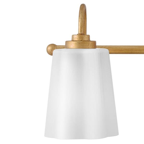 LARK - Honey 21.25 in. 3 Light Distressed Brass Vanity Light