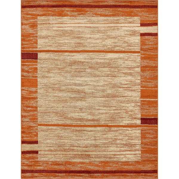 Unique Loom Autumn Foilage Terracotta 9' 0 x 12' 0 Area Rug
