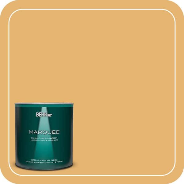 BEHR MARQUEE 1 qt. #PPU6-04 Pyramid Gold Semi-Gloss Enamel Interior Paint & Primer