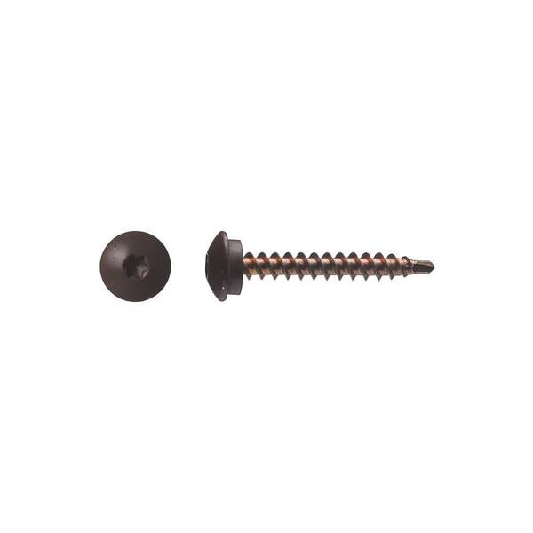 BIG TIMBER #10 x 1-1/2 in. Cocoa Brown Star Drive Pan Head Metal to Wood Screw (100-Pack)