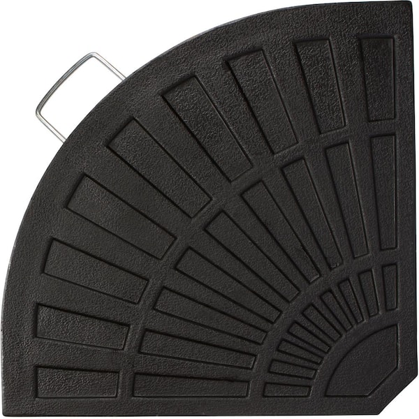 30 lb. Resin Patio Umbrella Single Base Weight for Offset Umbrella in Black
