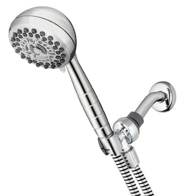 7-Spray 4 in. Single Wall Mount 1.8 GPM Handheld Adjustable Shower Head in Chrome