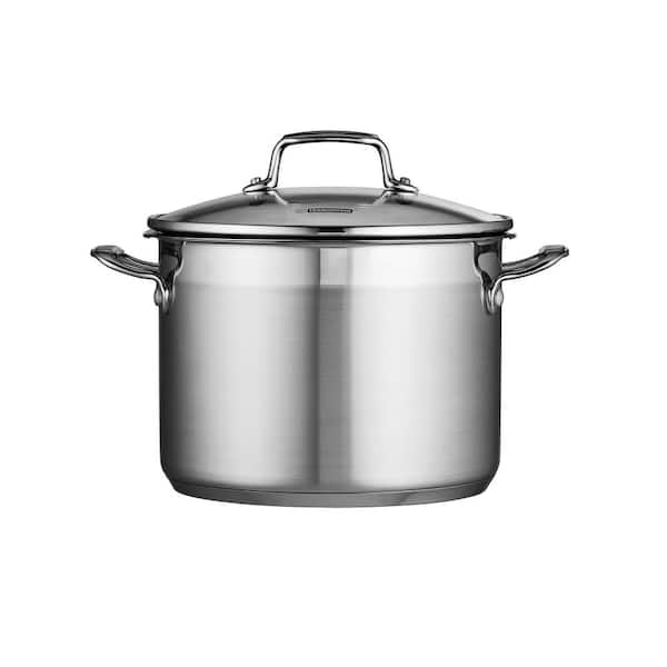 Gourmet 6 qt. Stainless Steel Stock Pot with Glass Lid Gourmet 6 qt. Stainless Steel Stock Pot with Glass Lid