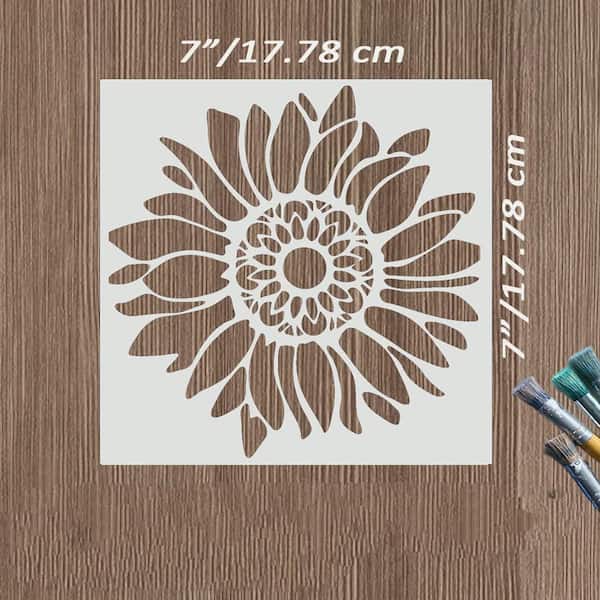 Dyiom Sunflower Stencil for Painting on Wood, Canvas, Paper, Fabric, Walls and Furniture