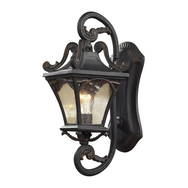 Titan Lighting Hamilton Park 2-Light Outdoor Weathered Charcoal Wall Sconce-DISCONTINUED