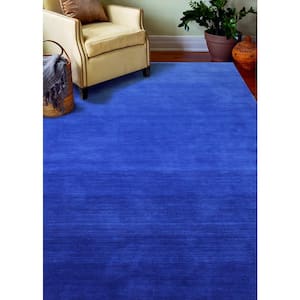 Contempo Cobalt 3 ft. x 8 ft. (2'6" x 8') Solid Contemporary Runner Rug