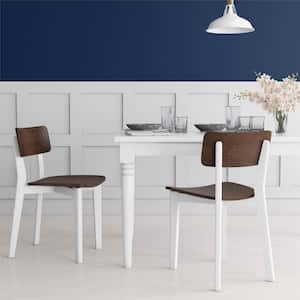 Varick White Walnut Two-Tone Dining Chair (2-Pack)