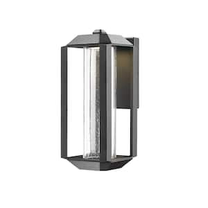 Wexford 9-Watt Black Integrated LED Outdoor Wall Lantern Sconce