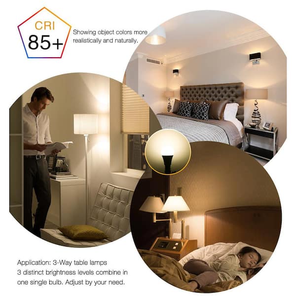 50-Watt/100-Watt/150-Watt Equivalent A21 3-Way LED Light Bulb in Warm White (8-Pack)