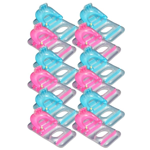Swimline Vinyl Swimming Pool Inflatable Deluxe Lounge Chairs with Back Supports