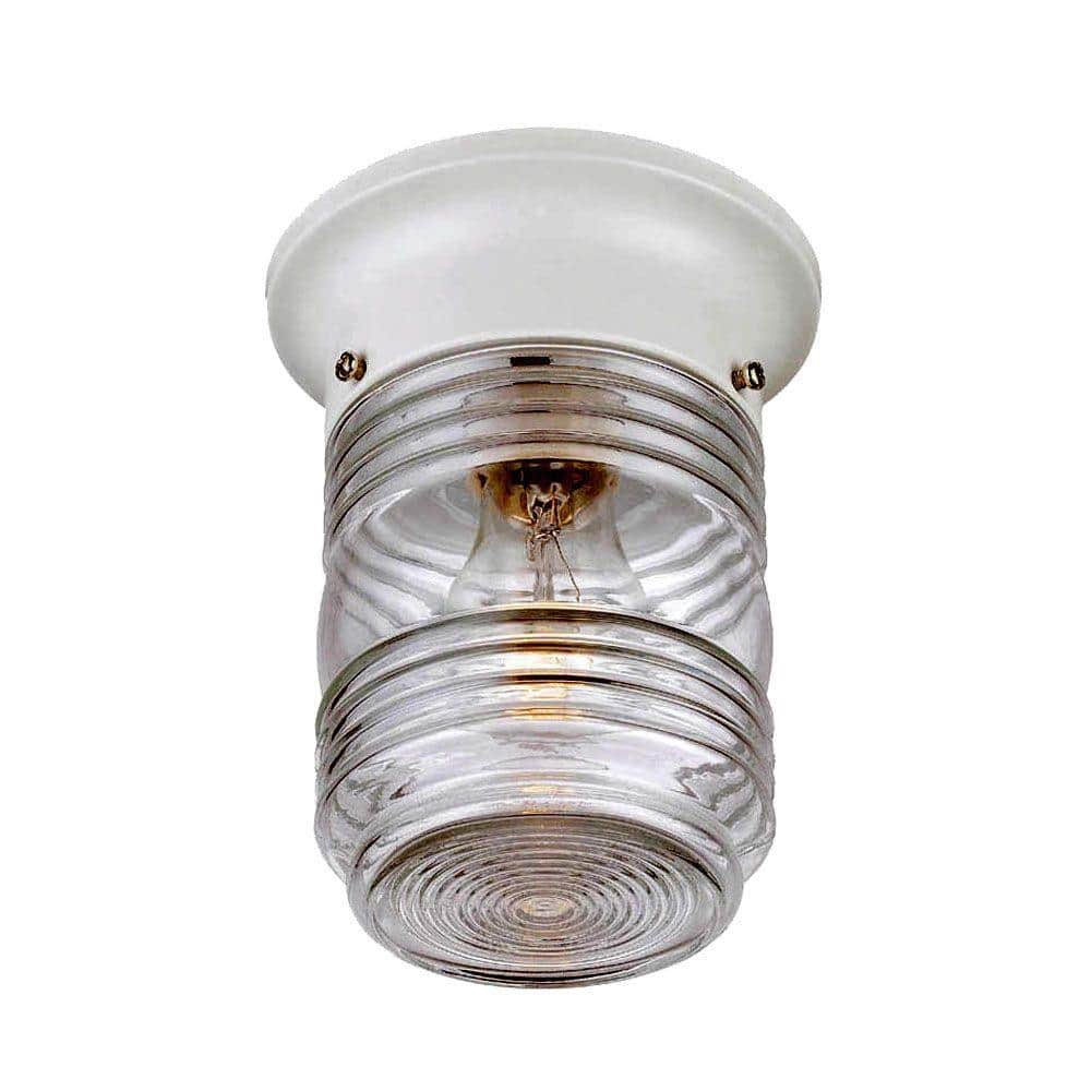 Builder's Choice Collection Ceiling-Mount 1-Light White Outdoor Light Fixture price history on PriceWatchPro