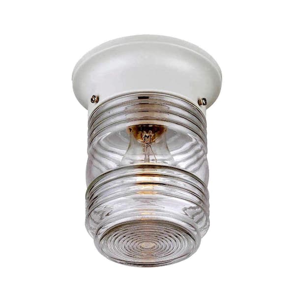 Acclaim Lighting Builder's Choice Collection Ceiling-Mount 1-Light White Outdoor Light Fixture