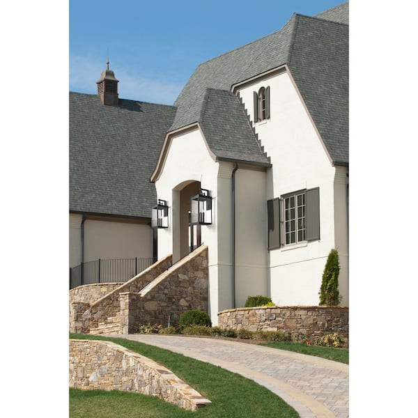 Hartwell 36 in. 6 light Sand Black Aluminum Hardwired Outdoor Marine Grade Lantern Sconce with No Bulb Included