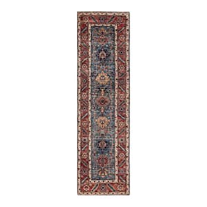 Serapi One-of-a-Kind Traditional Light Blue 2 ft. x 8 ft. Runner Hand Knotted Tribal Area Rug