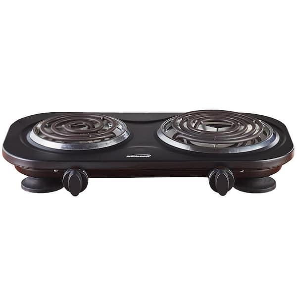 Double Burner 10.75 in. Black Electric Burner
