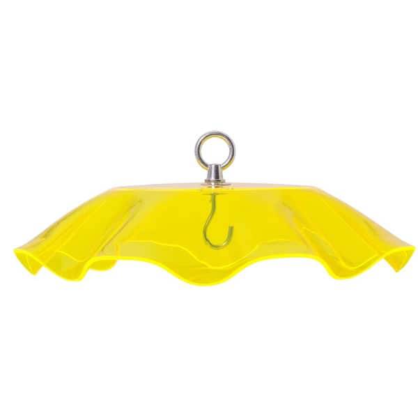BIRDS choice Fluorescent Yellow Protective Cover for Hanging Bird Feeder with Scalloped Edges