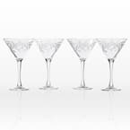 Rolf Glass Matchstick 10 fl. oz. Martini Glass Set (Set of 4) 451138-S/4 -  The Home Depot