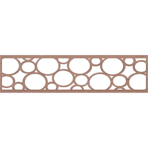Ekena Millwork Hemingway Fretwork 0.375 in. D x 47 in. W x 12 in. L Walnut Wood Panel Moulding