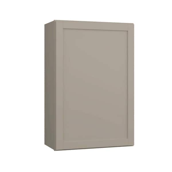 Hampton Bay Courtland 24 in. W x 12 in. D x 36 in. H Assembled Shaker Wall Kitchen Cabinet in Sterling Gray