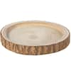 Vintiquewise 14 Dia in. Beige/ Cream Wood Tree Bark Indented Display ...