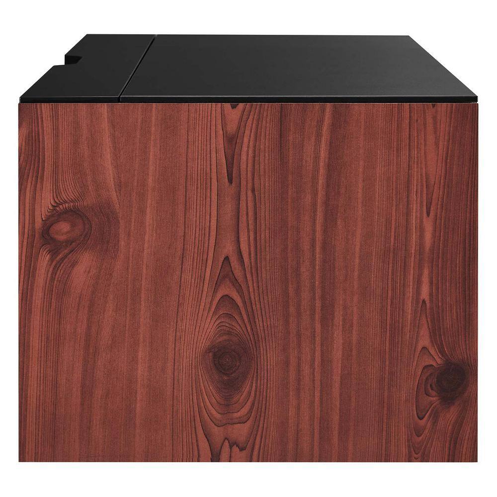 Kinetic 49" Black Cherry Wall-Mount Office Desk