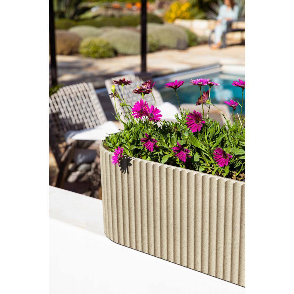 Sandstone 36" Plastic-Stone Window Box Planter