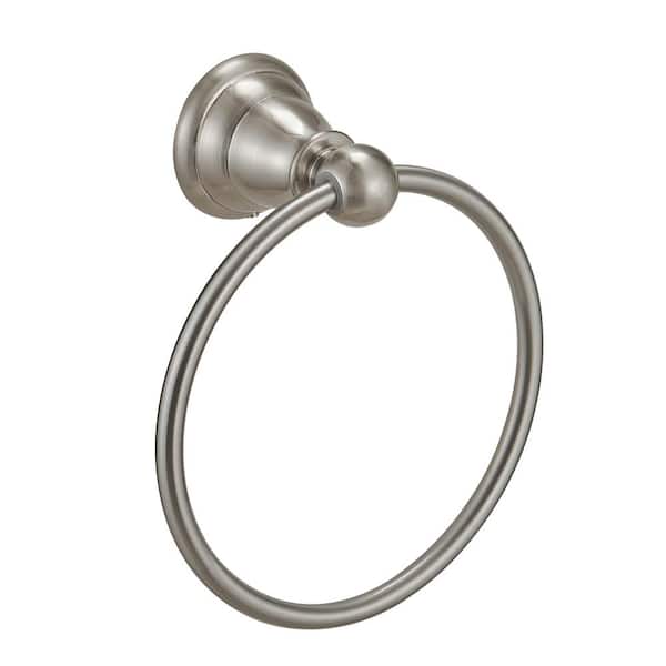 Traditional Wall Mounted Towel Ring Bathroom Accessories Hardware in Brushed Nickel