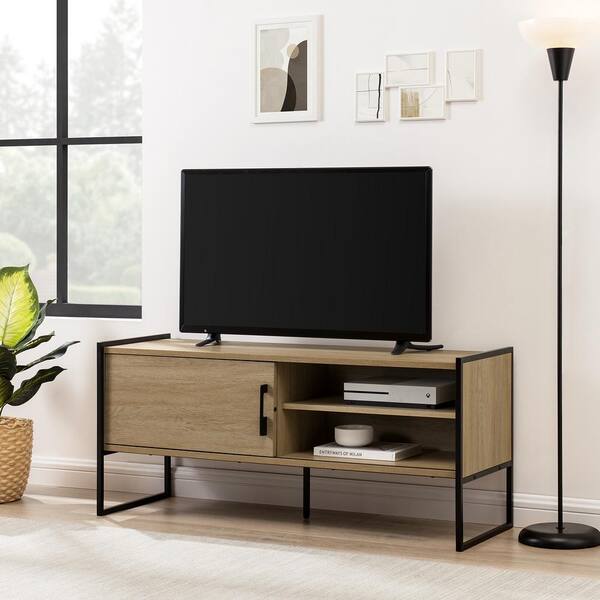 Wood and metal tv deals stand walmart