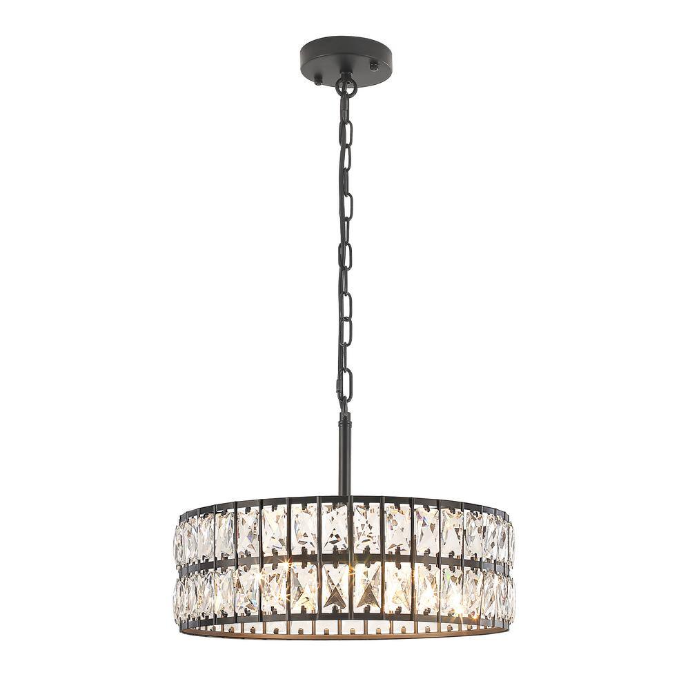 5-Light Black Crystal Chandelier Luxury Ceiling Light with Drum Shade for Living Room, Entryway,Kitchen Island price history on PriceWatchPro