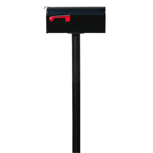 Unbranded Hanford Single Post System Mailbox with E1 Economy Mailbox