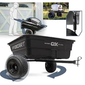 Stockman 15 cu. ft. to 17 cu. ft. Lift-Assist and Swivel Dump Cart with 18 in. ATV-Grade Run-Flat Tires