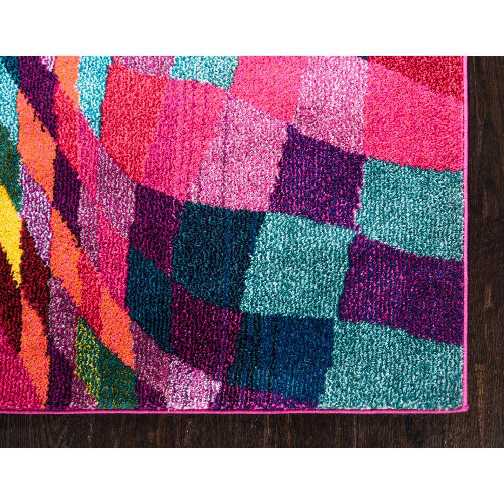 Vibrant Estrella Geometric Rectangle Rug in Blue and Multi, 3' 3" x 5' 3"