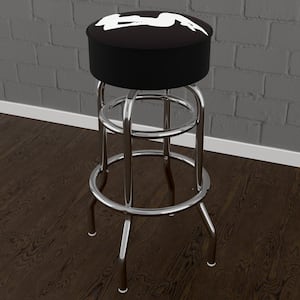 Shadow Babes A Series 31 in. White Backless Metal Bar Stool with Vinyl Seat