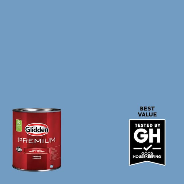 Glidden Premium 1 qt. PPG1161-4 Blue Promise Eggshell Interior Latex Paint