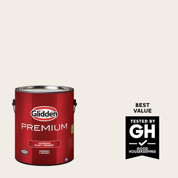 Glidden Premium 1 gal. Cow's Milk PPG1053-1 Satin Interior Latex Paint