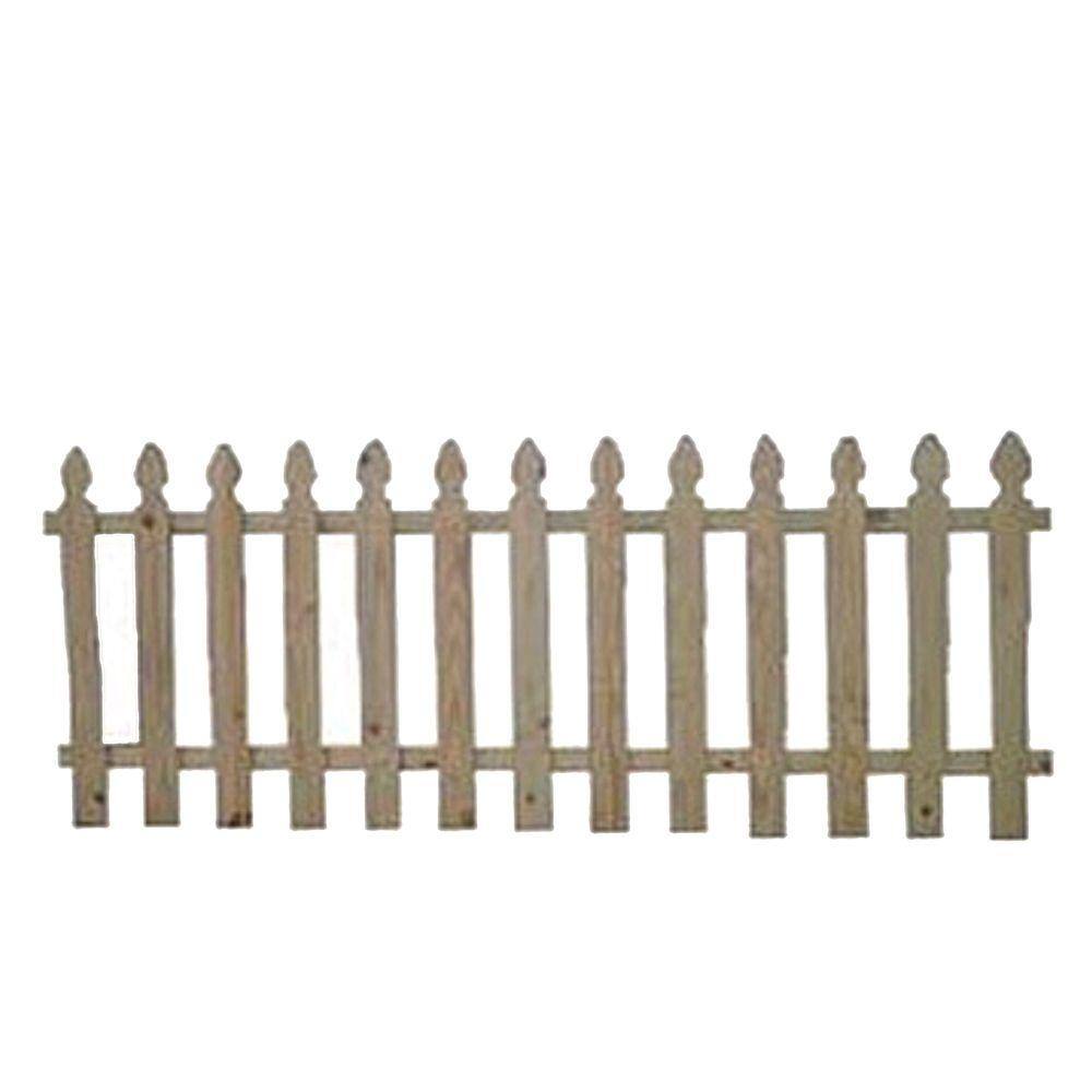 3.5 ft. H x 8 ft. W PressureTreated Pine French Gothic Fence Panel