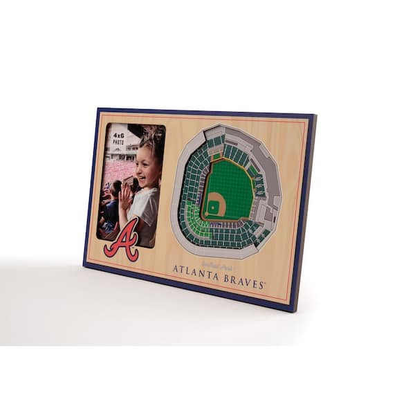 MLB Atlanta Braves Team Colored 3D StadiumView with 4 in. x 6 in. Picture Frame