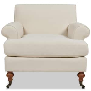 Alana Lawson Light Beige Linen Arm Chair (Set of 1)