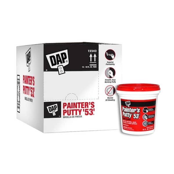 DAP Painter's Putty '53' 16 oz. White (12-Pack) 7079812242