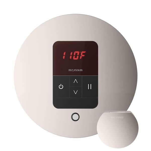 iTempo Round Steam Shower Control and Steamhead in Polished Nickel