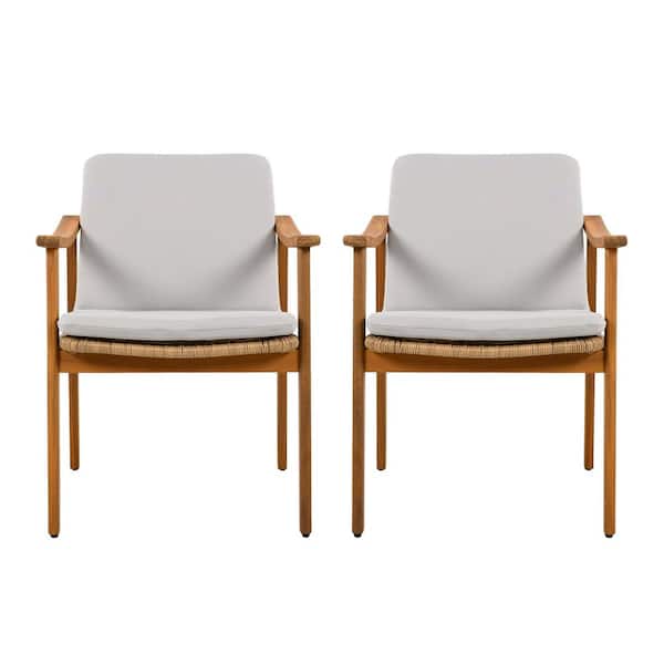 kix  Armen Living Vivid Light Brown Eucalyptus Wood Outdoor