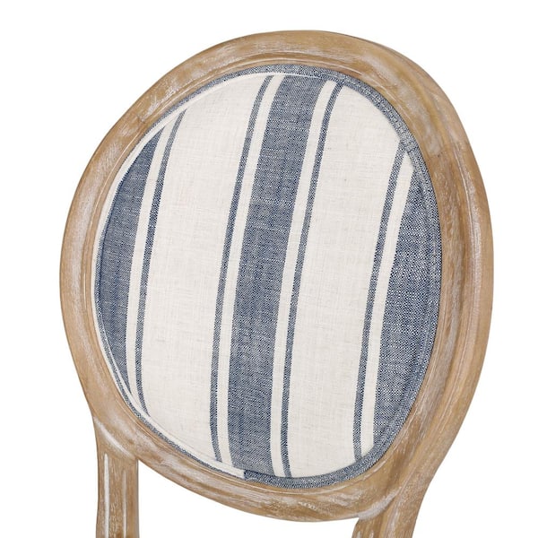 Set of 2) Straight Striped Back Chair
