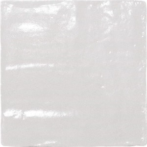 Gray 4 in. x 4 in. Polished and Honed Ceramic Mosaic Tile Sample