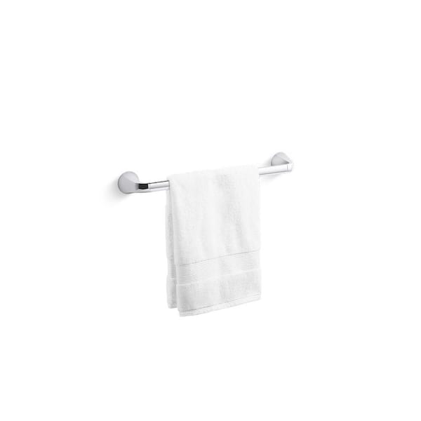 Cursiva 18 in. Wall Mount Towel Bar in Polished Chrome