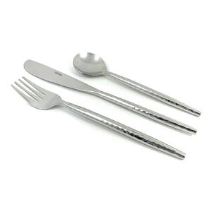 Hammered Stainless Steel Flatware 18-Piece Set (Dinner Knives, Dinner Forks, Soup Spoons)